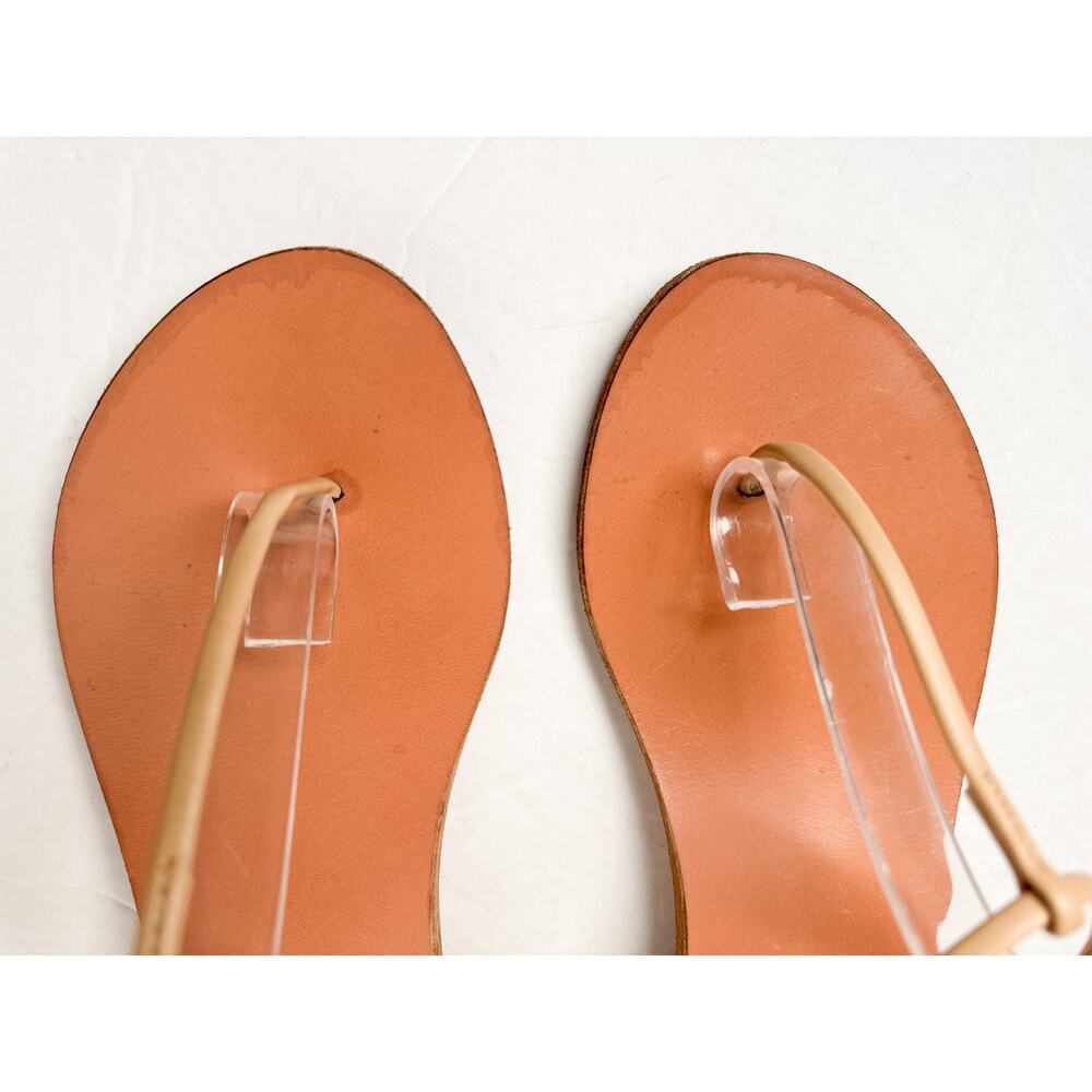 Ancient Greek Sandals Katerina Heel Sandal Tan Leather Strappy Sz 37 Greece - Picture 3 of 14